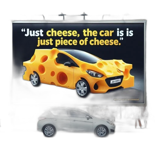 car, food, concept art, 3d render transparent PNG cut-out