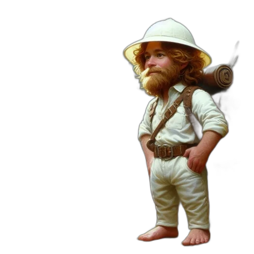 staff, hat, concept art, oil painting transparent PNG cut-out