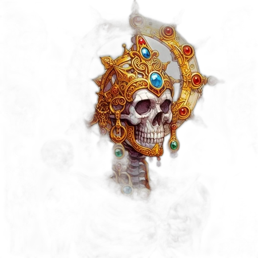 crown, jewelry, mask, staff transparent PNG cut-out