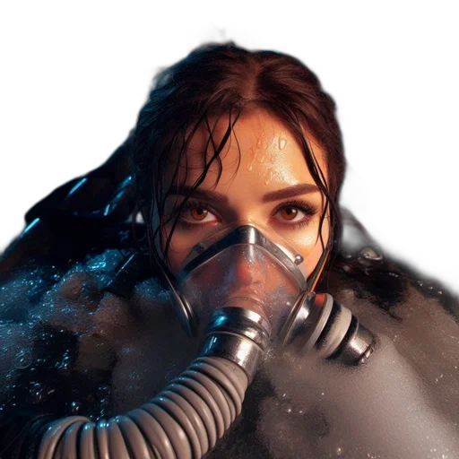 concept art, cyberpunk, photorealistic, 3d render transparent PNG cut-out