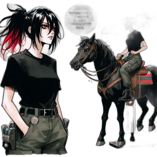 concept art, comic book art, anime, fantasy art transparent PNG cut-out