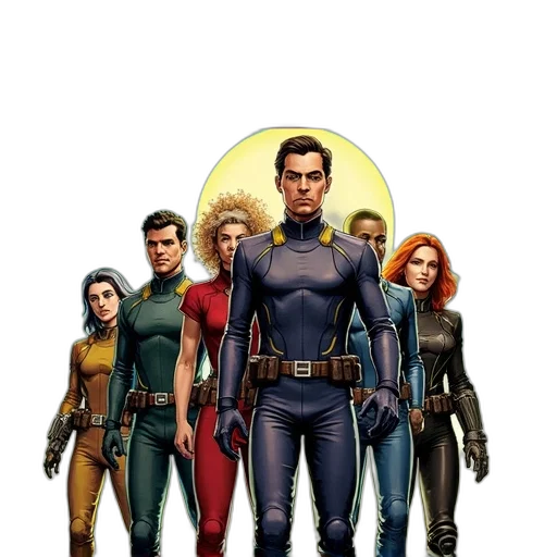 staff, jacket, comic book art, concept art transparent PNG cut-out