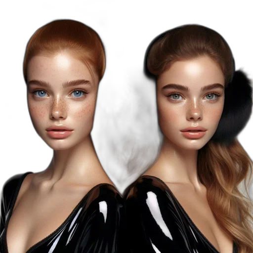 hair, jewelry, photorealistic, 3d render transparent PNG cut-out