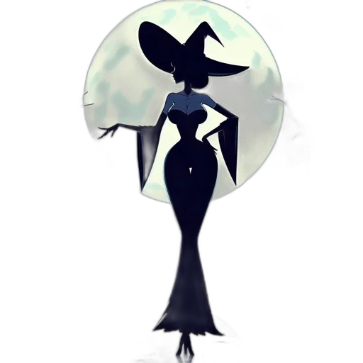 dress, hat, umbrella, staff transparent PNG cut-out