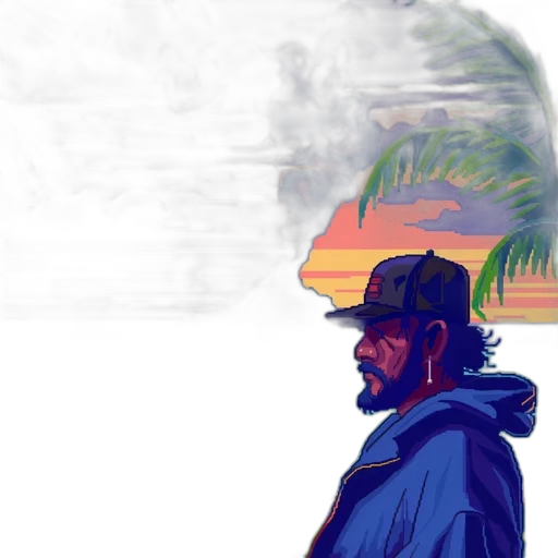 hat, jacket, face, concept art transparent PNG cut-out