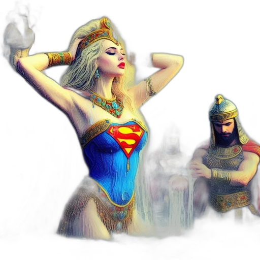concept art, comic book art, fantasy art, watercolor transparent PNG cut-out
