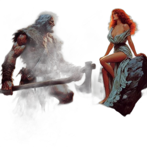 concept art, fantasy art, comic book art, photorealistic transparent PNG cut-out
