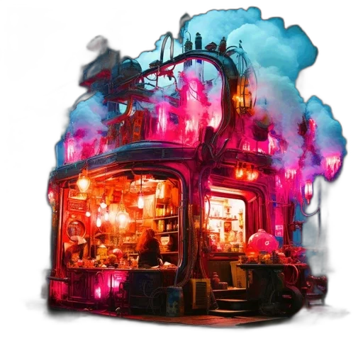 furniture, concept art, fantasy art, cyberpunk transparent PNG cut-out