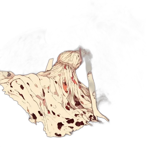 dress, hair, creature, flower transparent PNG cut-out