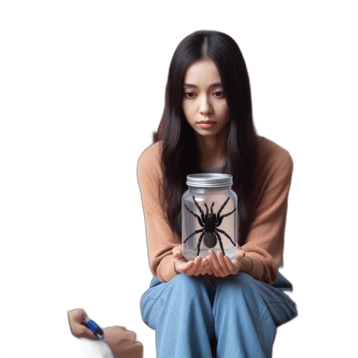creature, robot, dress, photorealistic transparent PNG cut-out
