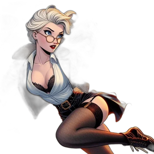 comic book art, concept art, cartoon, fantasy art transparent PNG cut-out