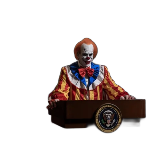 creature, concept art, 3d render, clown transparent PNG cut-out