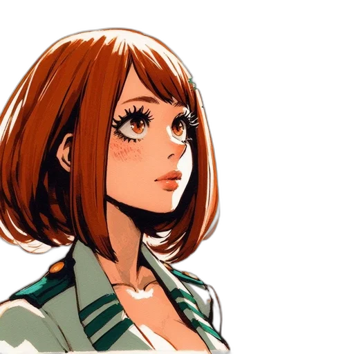 jacket, face, dress, comic book art transparent PNG cut-out