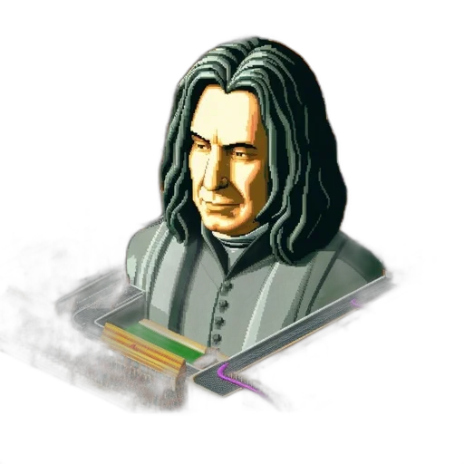 robot, staff, jacket, hair transparent PNG cut-out