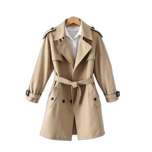 jacket, earth tones, beige, trench transparent PNG cut-out