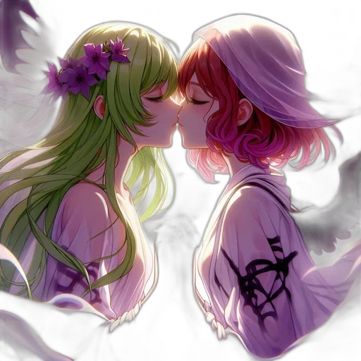 anime, fantasy art, watercolor, pixel art transparent PNG cut-out