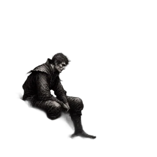 jacket, weapon, staff, creature transparent PNG cut-out