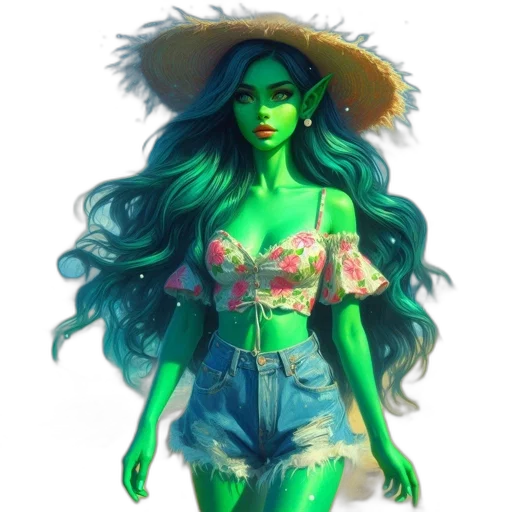 dress, creature, fantasy art, concept art transparent PNG cut-out