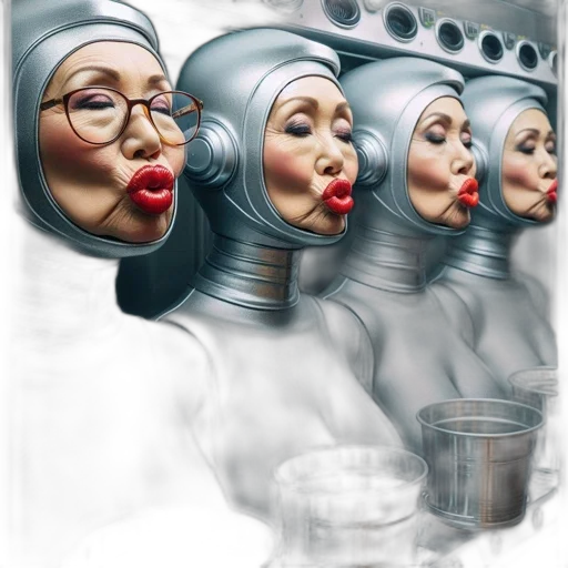 mask, robot, face, photorealistic transparent PNG cut-out