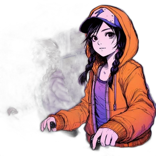 jacket, staff, weapon, hat transparent PNG cut-out