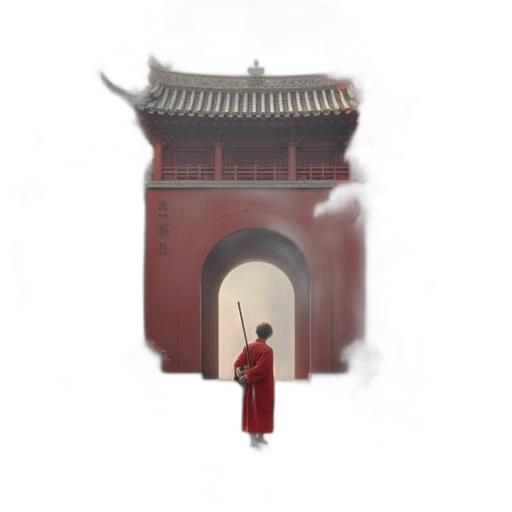 dress, staff, building, umbrella transparent PNG cut-out