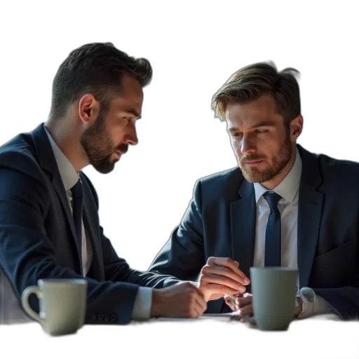 staff, two, men, business transparent PNG cut-out