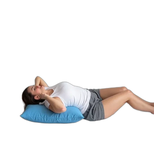 person, lying, bed, blue transparent PNG cut-out