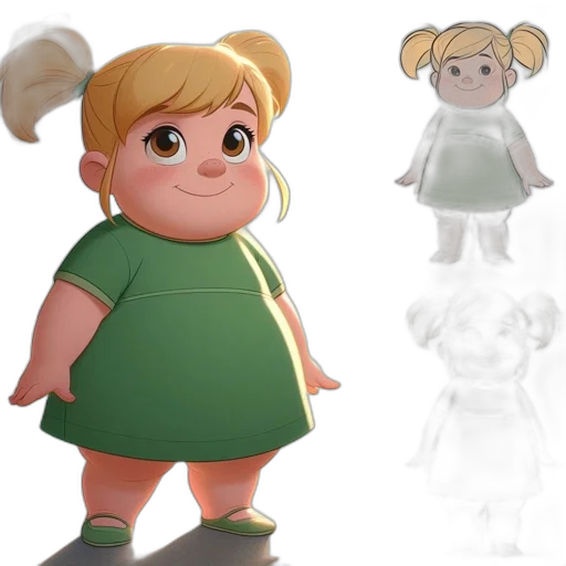 dress, 3d render, concept art, cartoon transparent PNG cut-out