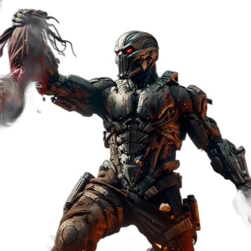weapon, robot, creature, mask transparent PNG cut-out
