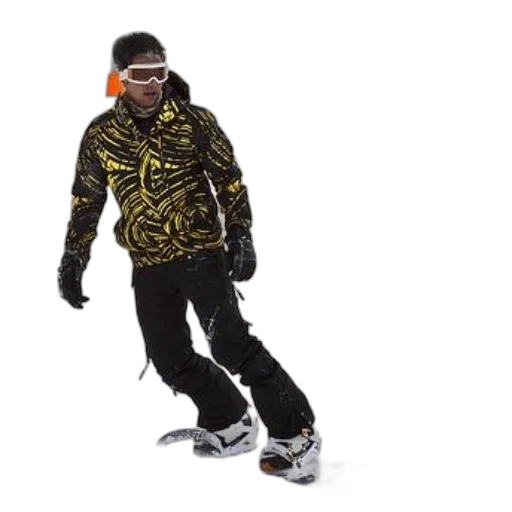jacket, snow, snowboarder, black transparent PNG cut-out