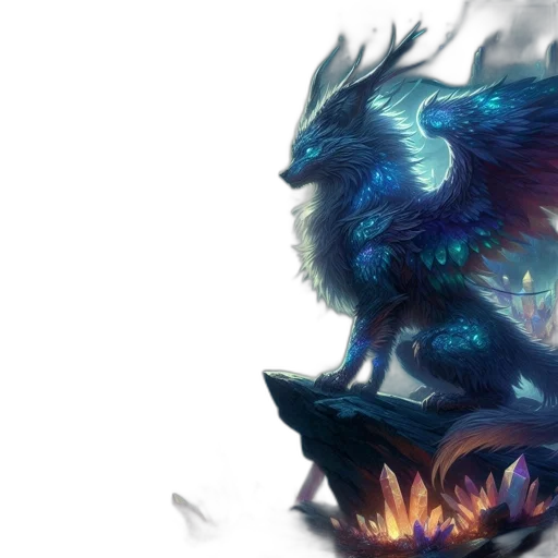 dragon, fantasy art, concept art, pixel art transparent PNG cut-out