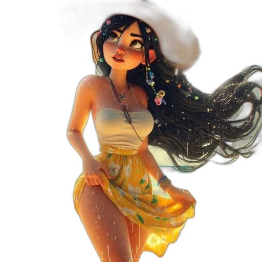 dress, concept art, fantasy art, 3d render transparent PNG cut-out