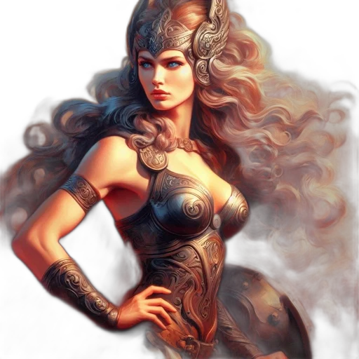 fantasy art, comic book art, concept art, photorealistic transparent PNG cut-out