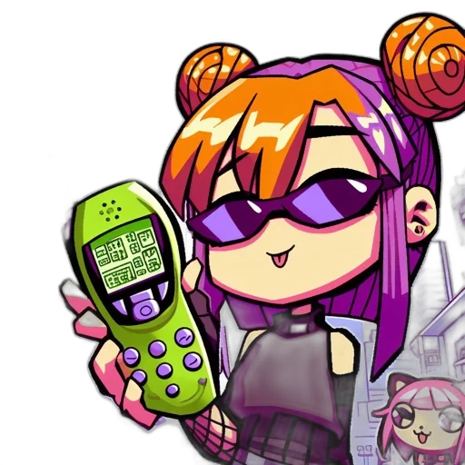 cyberpunk, pixel art, cartoon, concept art transparent PNG cut-out