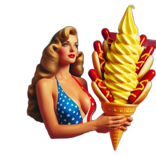 food, umbrella, hat, vaporwave transparent PNG cut-out