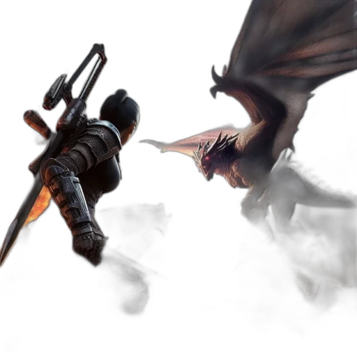 dragon, weapon, sword, concept art transparent PNG cut-out