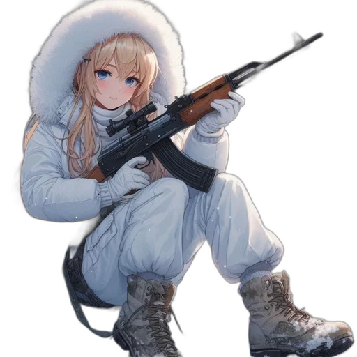 weapon, jacket, animal, staff transparent PNG cut-out