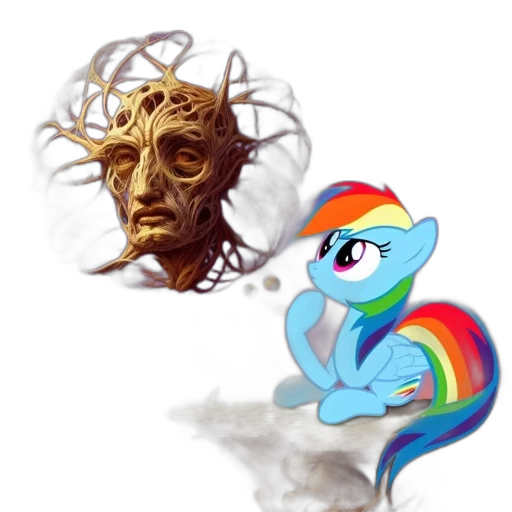 concept art, fantasy art, vaporwave, 3d render transparent PNG cut-out
