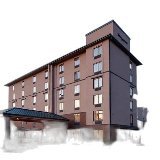 building, 3d render, photorealistic, concept art transparent PNG cut-out