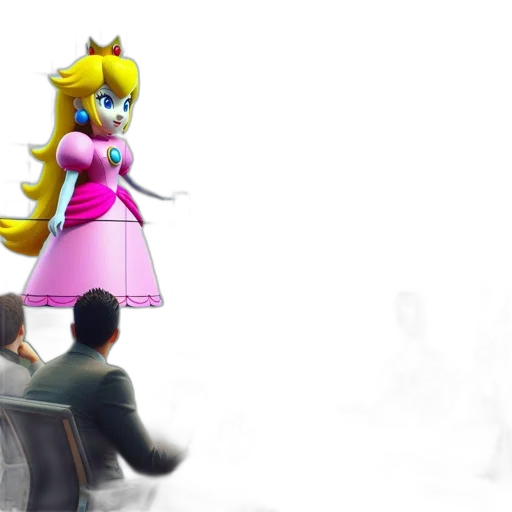 dress, crown, staff, 3d render transparent PNG cut-out