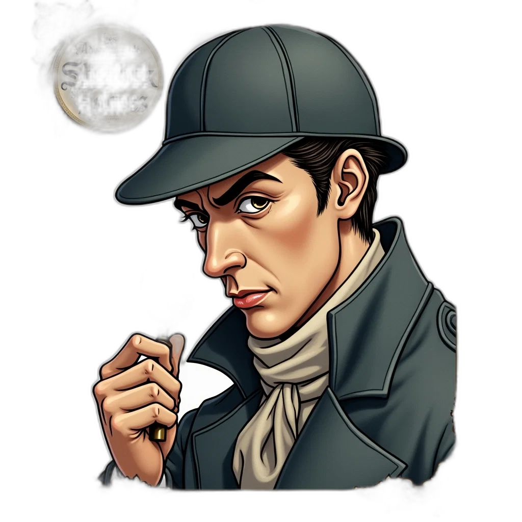 hat, staff, face, comic book art transparent PNG cut-out