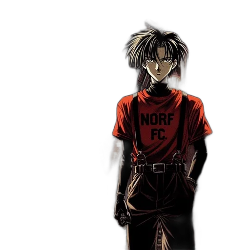 jacket, staff, comic book art, concept art transparent PNG cut-out