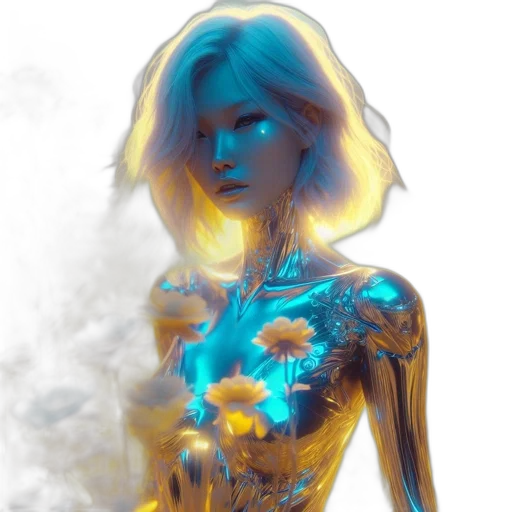 robot, dress, concept art, comic book art transparent PNG cut-out