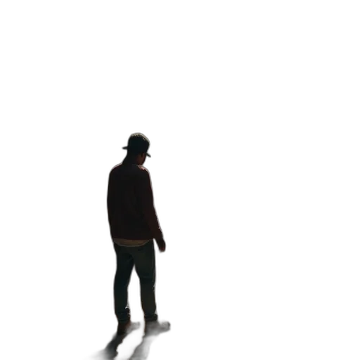 jacket, staff, robot, creature transparent PNG cut-out