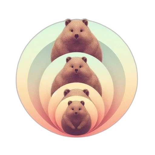 animal, vaporwave, 3d render, concept art transparent PNG cut-out