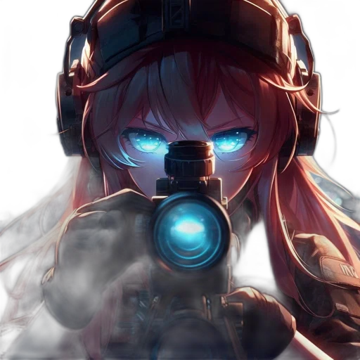 weapon, robot, face, staff transparent PNG cut-out