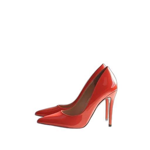 shoes, 3d render, red, transparent transparent PNG cut-out