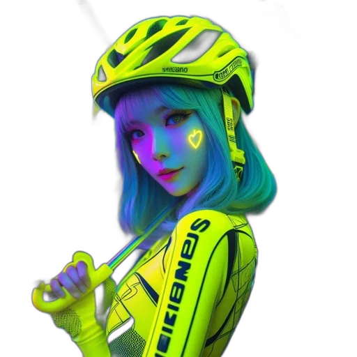 robot, face, staff, cyberpunk transparent PNG cut-out