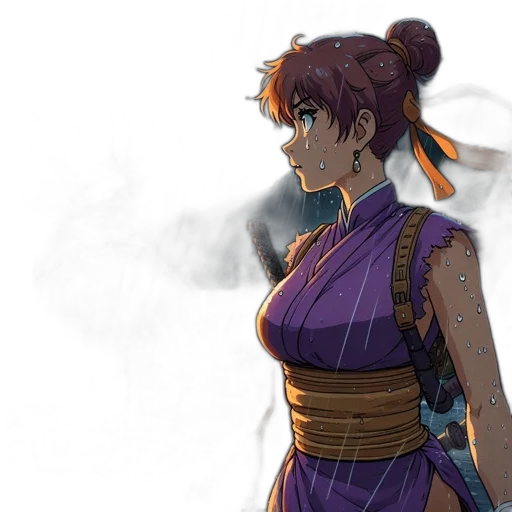 dress, staff, concept art, fantasy art transparent PNG cut-out