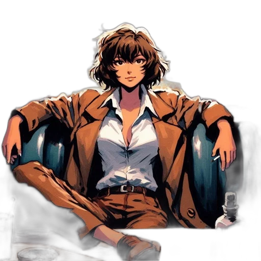 jacket, comic book art, concept art, cyberpunk transparent PNG cut-out